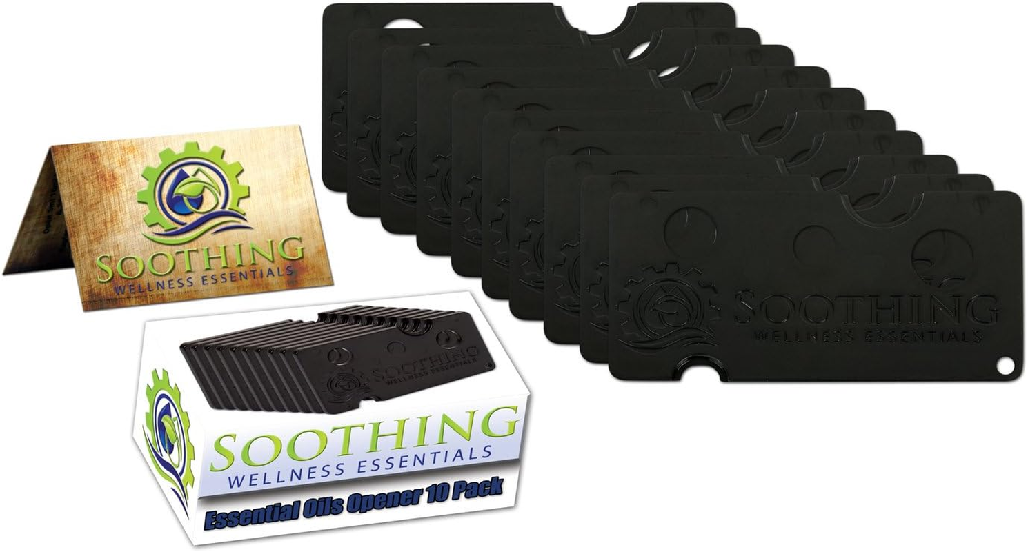 10 Pack Essential Oils Opener Key Tool Set - the Perfect Opener and Remover Accessory for Roller Balls and Caps on Most Bottles - for Doterra, Young Living, Aura Cacia & More (Jet Black) image number 4