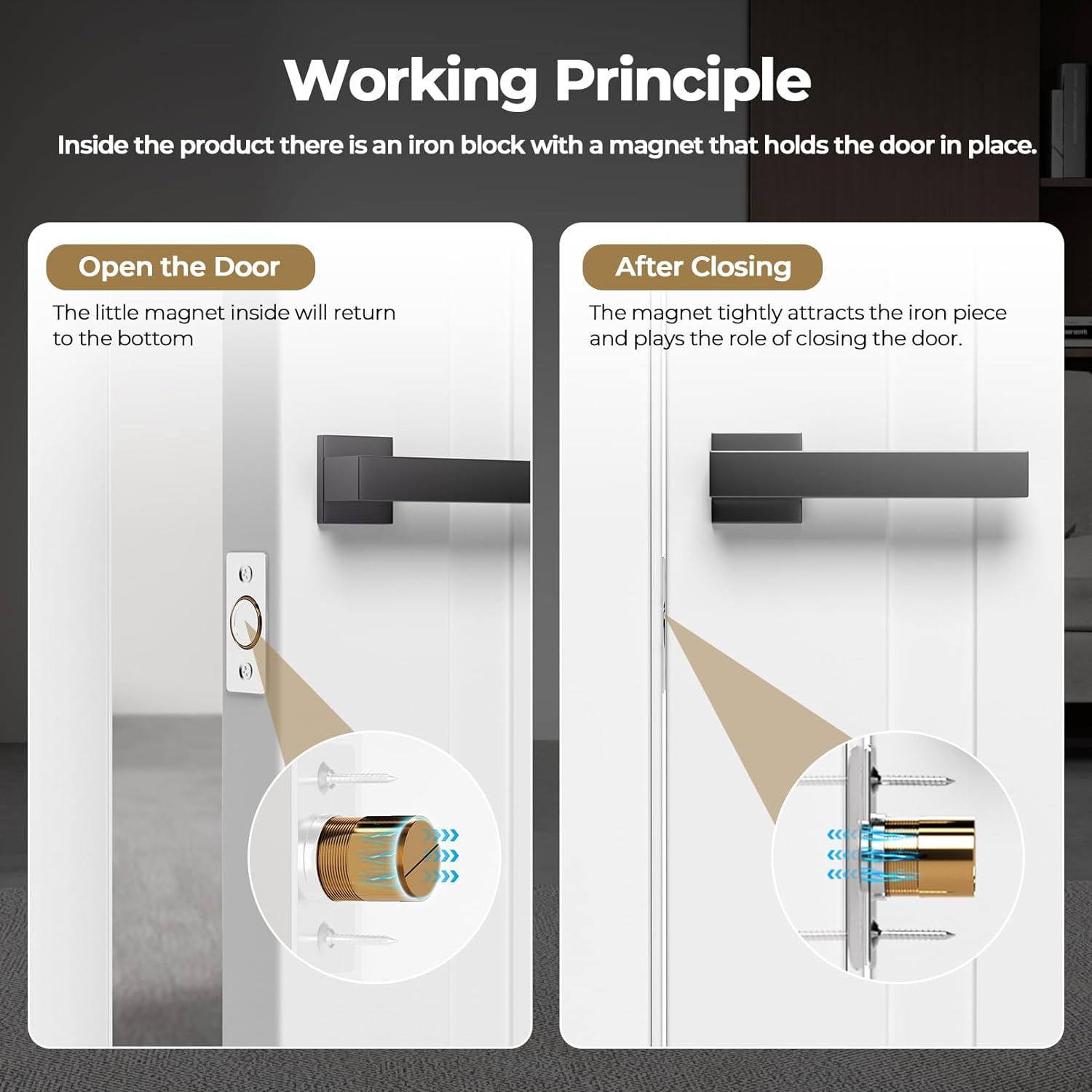 Tonitrui Silent Ball Catch, Adjustable Strong Magnet Door Catch，Using Noise Free, Replacing Door Ball Catch, with Identical Installation Dimension(2 Pack, Silver) image number 6