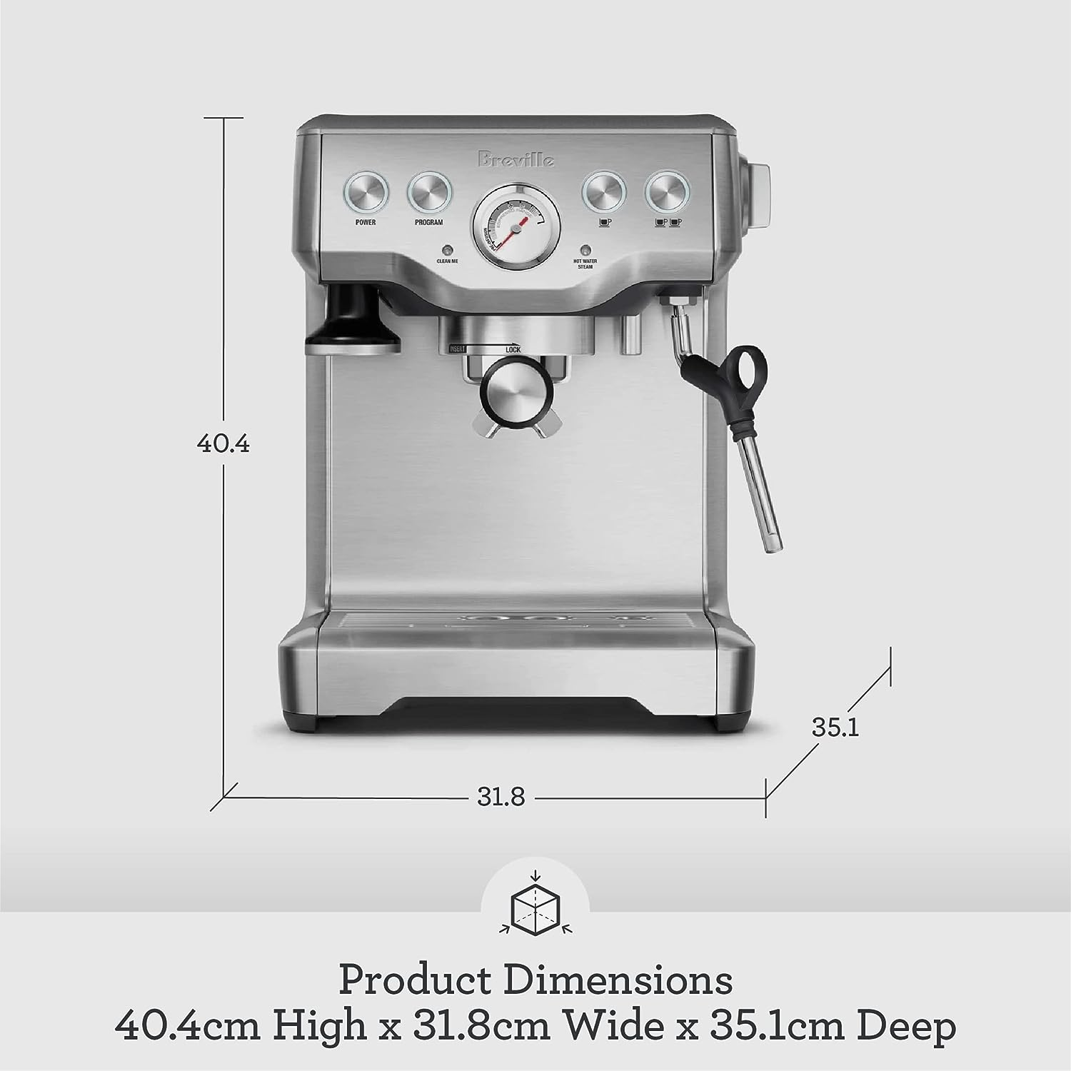 Breville the Infuser Espresso Machine, Brushed Stainless Steel BES840BSS, Silver image number 1