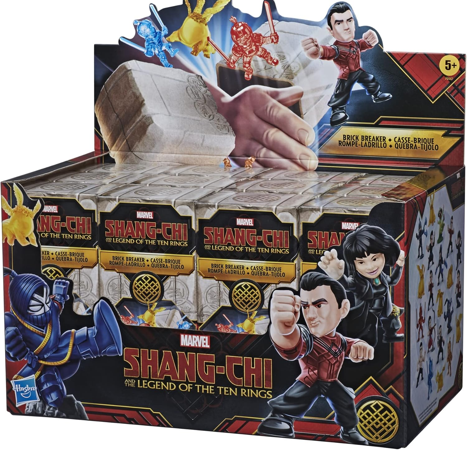 Marvel - Superhero Shang-Chi and the Legend of the Ten Rings Brick Breaker - 5 Collectible 2 Inch Mini-Figures in Break-Open Box - Action Figure and Toys for Kids - Boys and Girls - F0557 - Ages 5+ image number 5