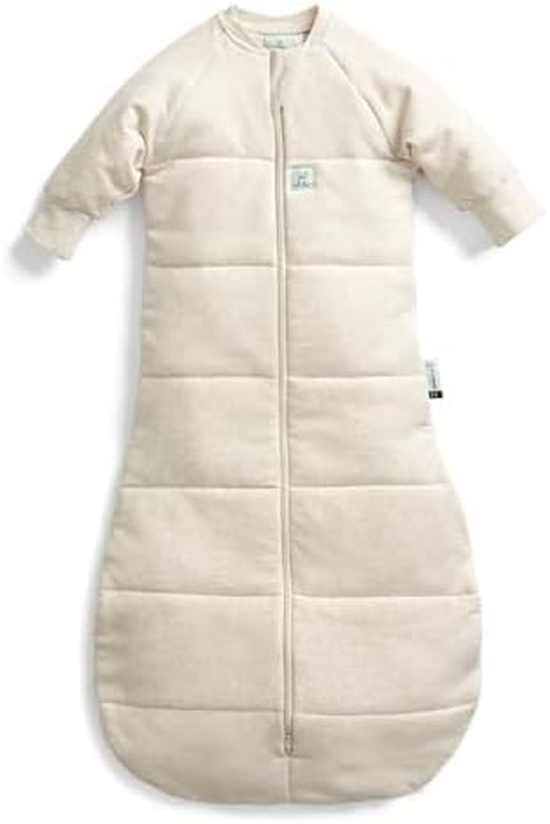 Ergopouch 2.5 TOG Sleeping Bag with Sleeves &ndash; 2&ndash;4 Years &ndash; Oatmeal Marle Print &ndash; Organic Jersey Cotton &ndash; Ideal First Sleeping Bag for Arms-Out Sleepers &ndash; Safe & Comfortable Design image number 1