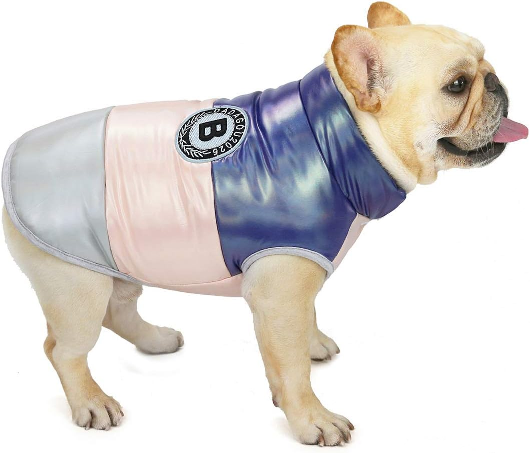 Izefia Dog Coat Cold Weather Coat Windproof Jacket Fleece Warm Dog Vest Winter Thick Clothes Dog Coat for Small Dog Bulldog Medium Cat 1C-Green S image number 2