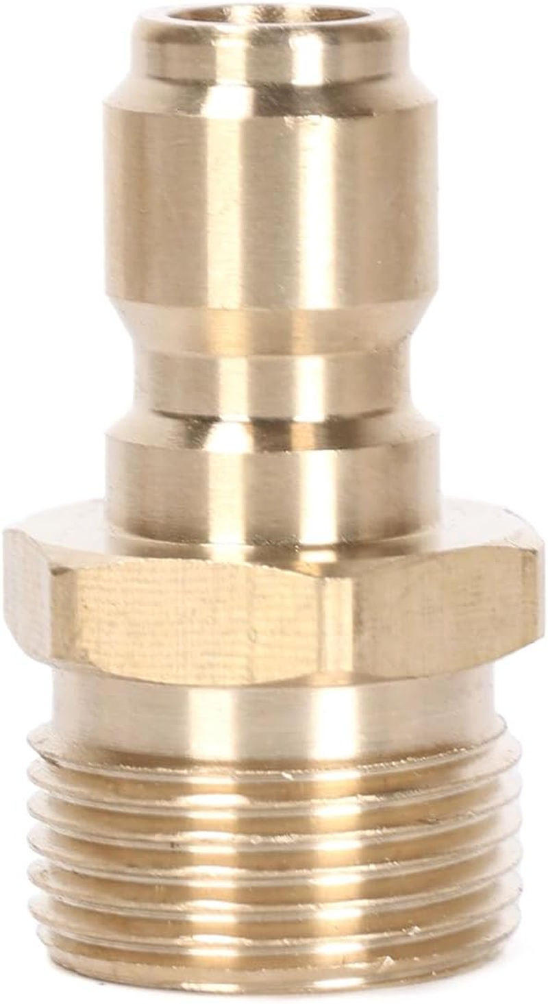 Ruimou 2PCS High Pressure Washer Adapter Set (M22-14Mm Inner Diameter to 3/8 Female Head+M22-14Mm Inner Diameter to 3/8 Male Head) for Connecting Universal Guns, Hoses, and Pumps, 5000PSI