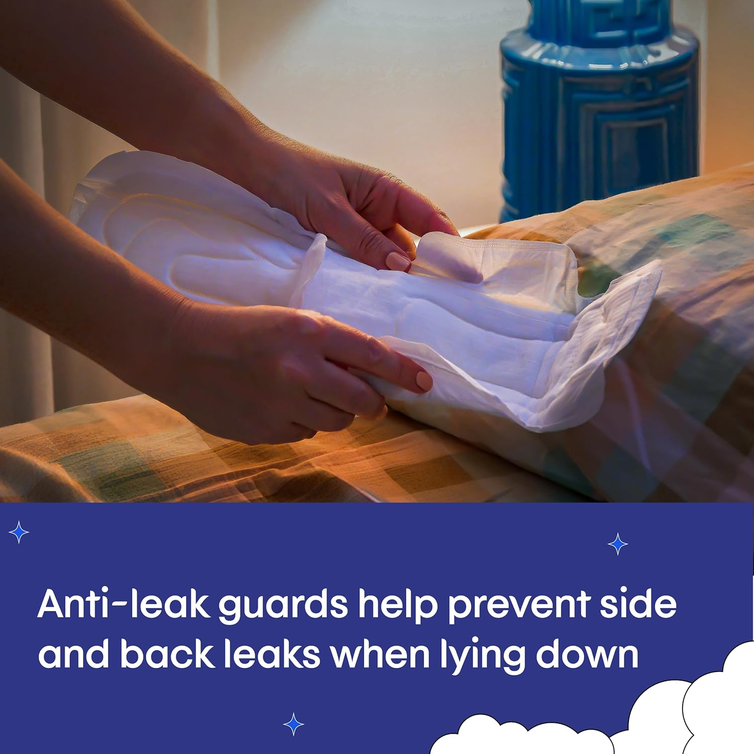 U by KOTEX Extra Overnight Ultimate Pads with Wings 24 Count (4 X 6 Pack) image number 4