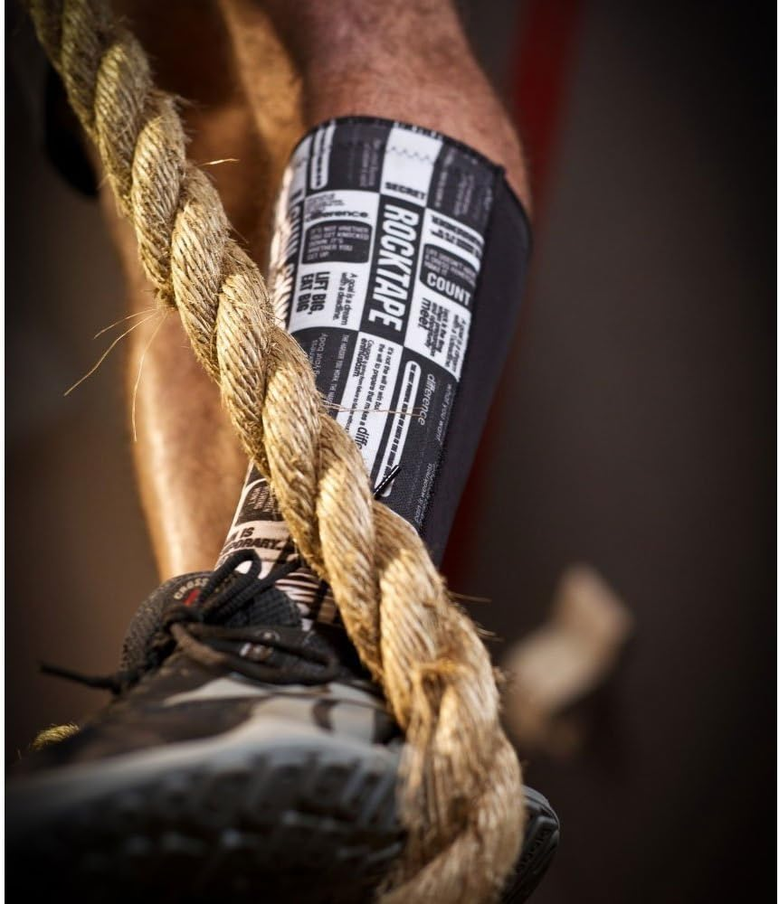 Rocktape Rockguard Shin Protection for Crosstraining and Obstacle Course Racing - Durable 5Mm Neoprene with Zipper Entry and Foot Strap for Secure Fit, Black, Medium image number 3