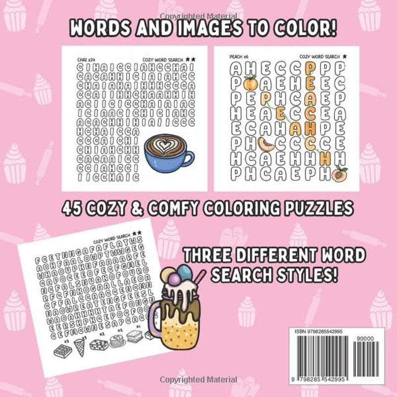 Cozy Word Search Sweet Bakery: a Cute & Comfy Colouring Word Search for Relaxation and Stress Relief image number 1