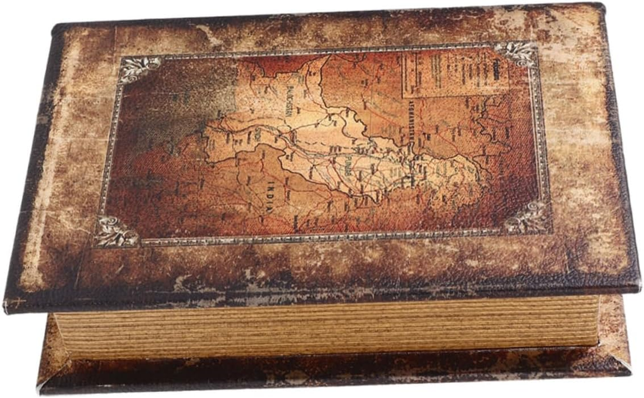 Vintage Book Shape Hidden Storage Jewelry Organizer Book Storage Box for Boys and Girls Toys