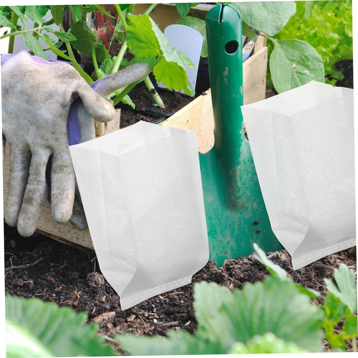 SEWOART 100Pcs Non-Woven Plant Grow Bags Breathable Containers for Gardening and Reusable Planting Pouches for Root Pruning and Sustainable Gardening Practices image number 3