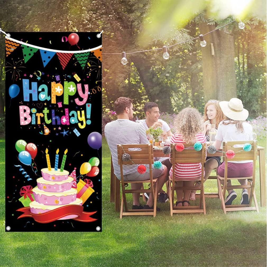 Tecreo Multi-Colored Birthday Banner, 90 Cm X 180 Cm, Foldable, Lightweight, Vinyl, Perfect for Birthday Party, Photo Backdrop, Wall Decoration image number 2