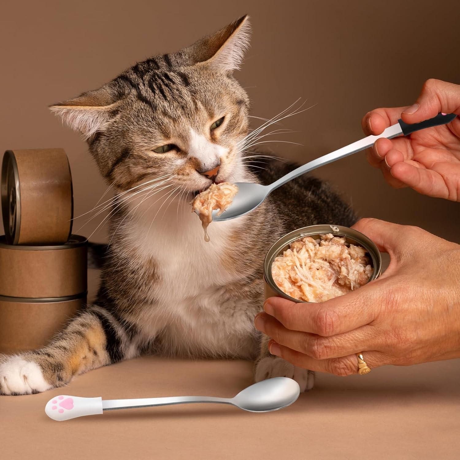 KALIONE Dog Food Scoop Dog Cat Spoon Pet Can Spoon Cat Spoons for Wet Food Pet Food Spoon Wet Cat Food Storage Pet Feeder Spoon Small Cat Ladle Cat Claw Spoon(2 Pcs), 570805_1_Hjdsyhtjt image number 6