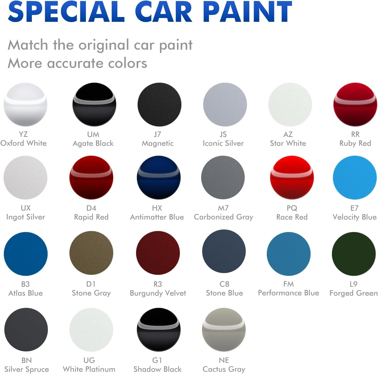 B3 Atlas Blue Touch up Paint for Ford, DIY Car Paint Scratch Repair Kit, Automotive Paints, Quick & Easy Fix Scratch Repair for F-150/Mustang/Escape/Bronco/Responder/Explorer/Edge/Maverick image number 3