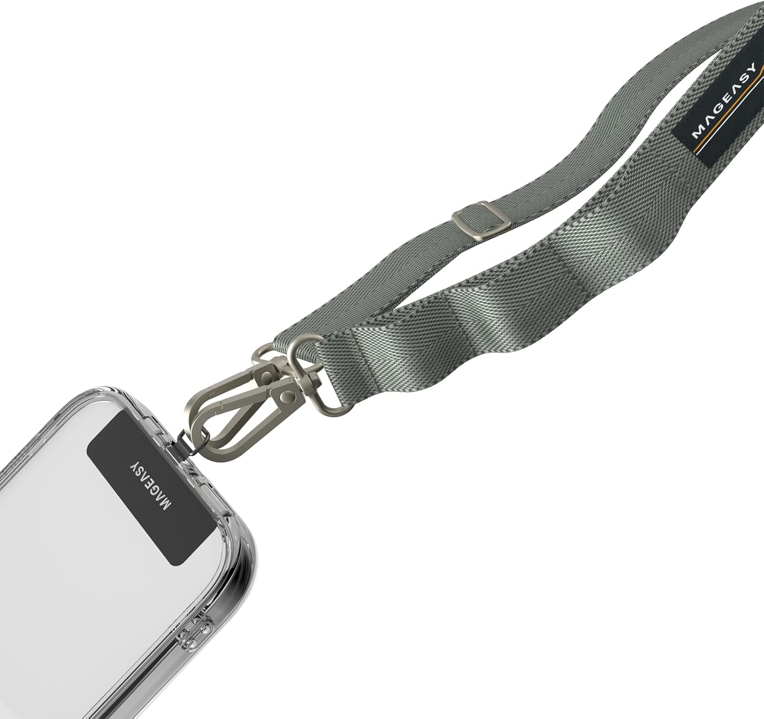 MAGEASY Crossbody Cell Phone Lanyard - Universal Crossbody Phone Strap | 20Mm Adjustable Strap for Iphone, Samsung, More - Army Green image number 3