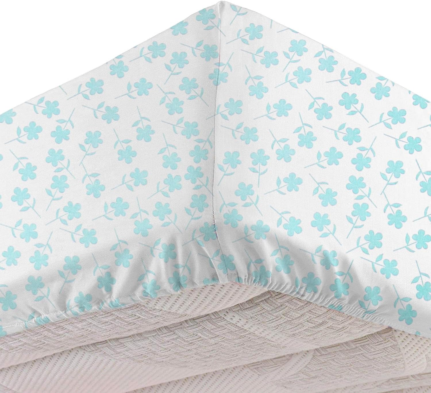 KASANOVA 1 Poli Single Bed Linen Set with Blue Floral Print, Cotton Polyester image number 4