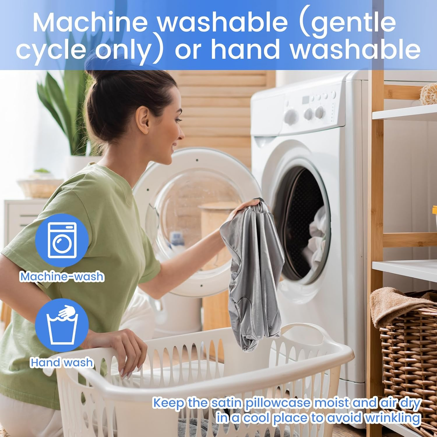 Djapwpx-Contour Pillow Case Cover with Zipper, Smooth Contour Pillowcase, Soft Cervical Neck Pillow Cover, Comfortable Pillow Covers, Machine Washable for Pillows Home image number 3