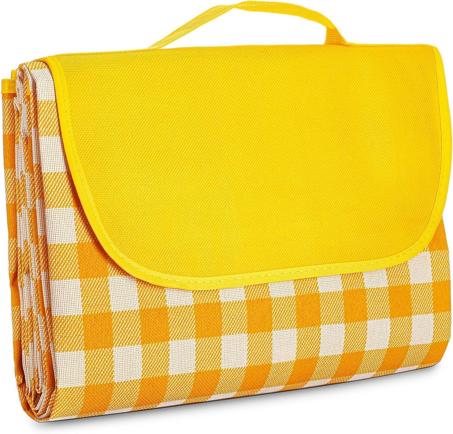 QAUARUMSUN Outdoor Picnic Blanket Foldable Extra Large Beach Blanket Oversize 79''*79'' Waterproof Sandproof Camping Picnic Rug with Carry Strap Portable Picnic Mat for Travel Picnic Outdoor image number 6