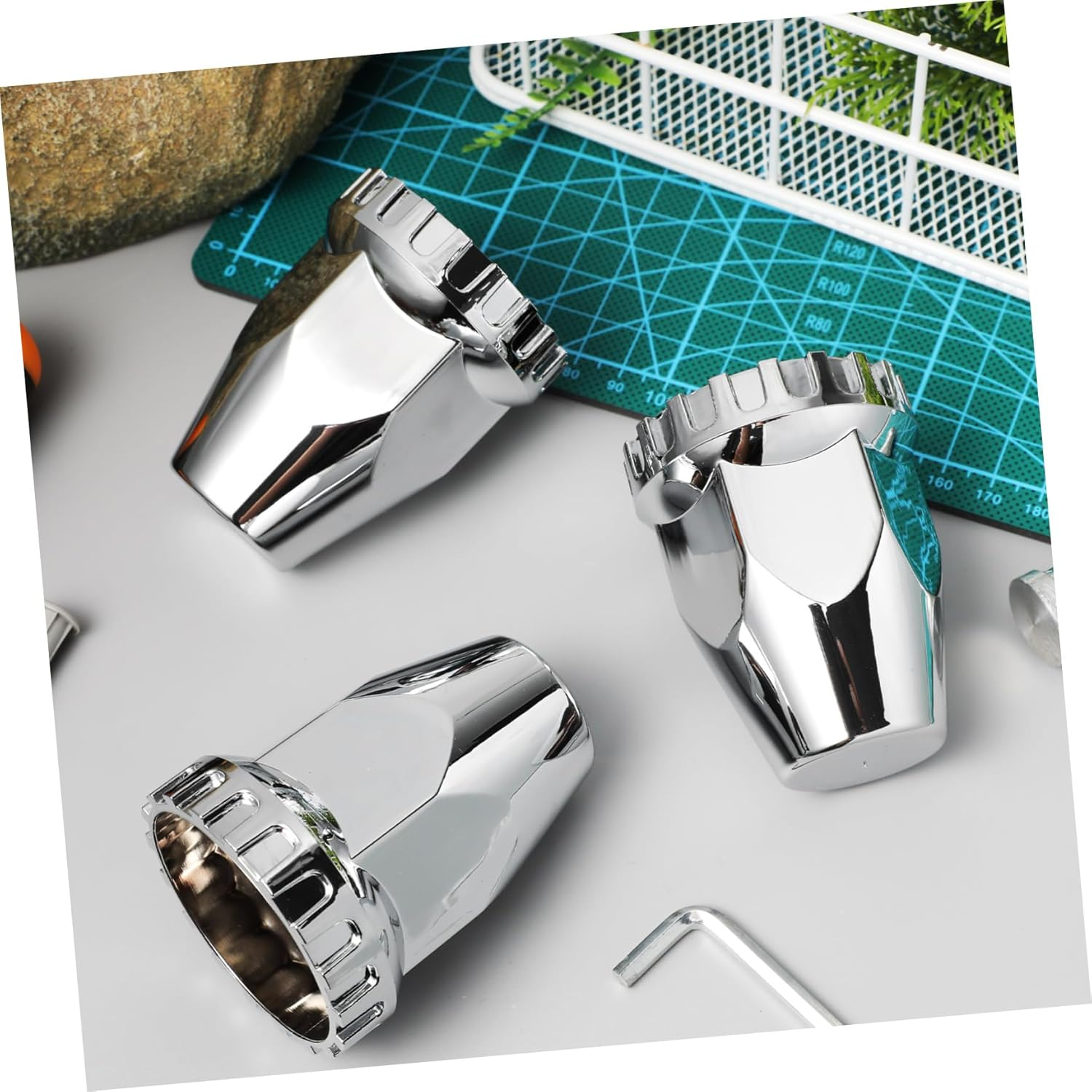 20Pcs Chrome Semi Truck Wheel Nut Covers Lug Nut Protectors for Trailer Car Accessories image number 2