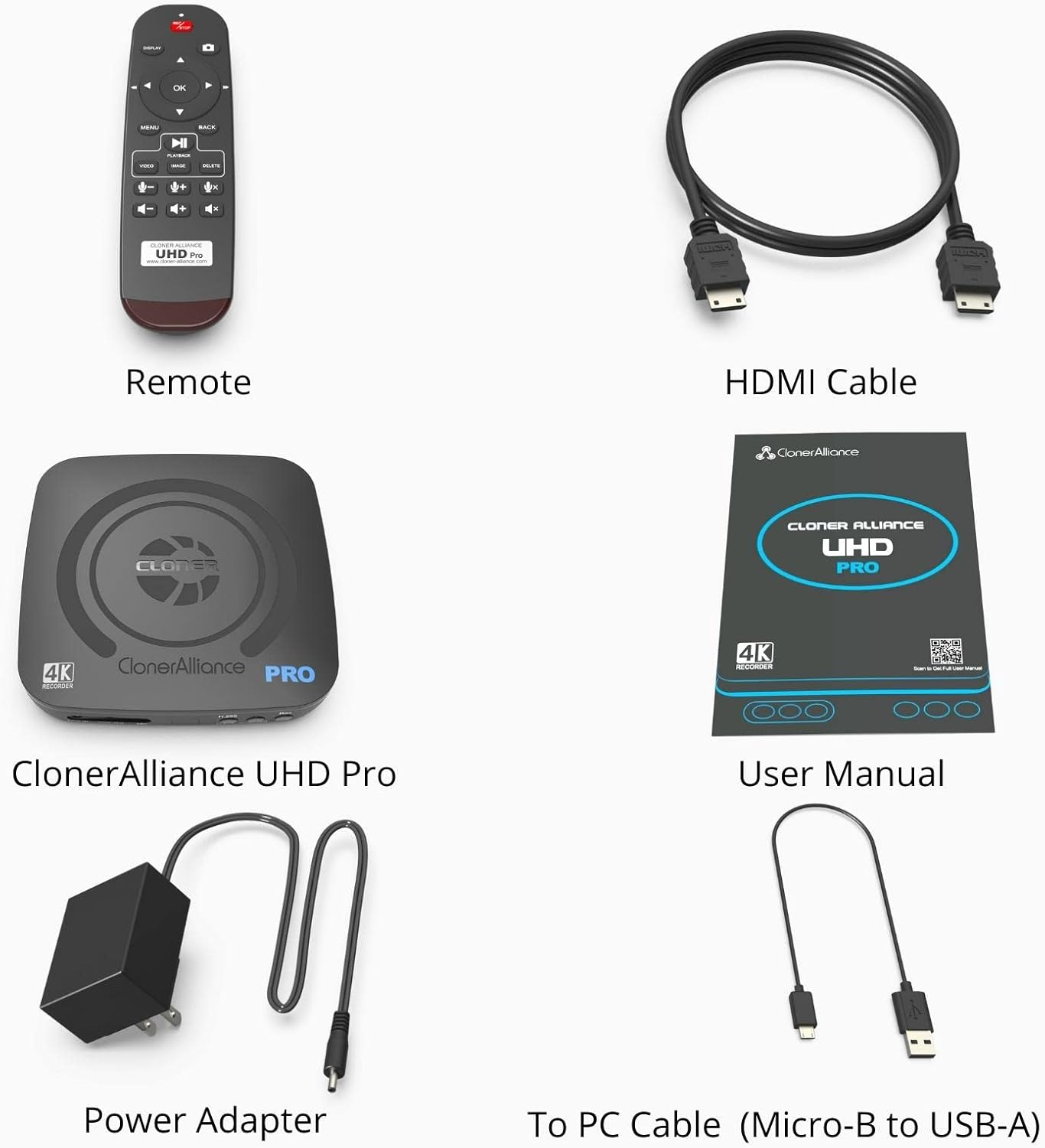Cloneralliance UHD Pro, 4K Video Recorder, HDMI Capture DVR with H.265/H.264 Codec, Cinematic 4K@24Fps Recording(Up to 4K@30Fps), No PC Required. image number 4