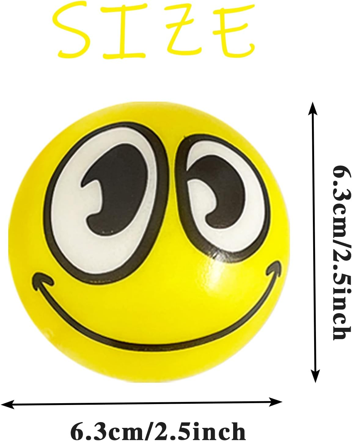 Juuxncgv 30 Pcs Face Stress Balls,2.5" Funny Face Squeeze Balls,Stress Relief Balls for Gifts,Kids,Party Favors,Present Fillers,Coworkers image number 6