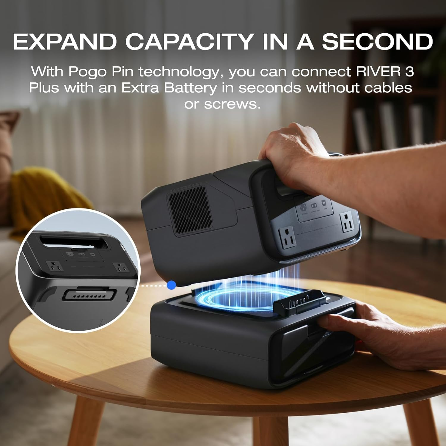 EF ECOFLOW River 3 plus Portable Power Station Extra Battery EB300, 286Wh Expansion Lifepo4 (LFP) Battery with 10-Year Lifespan, Built-In 140W USB-C Port for Charging/Discharging, Use Independently image number 5