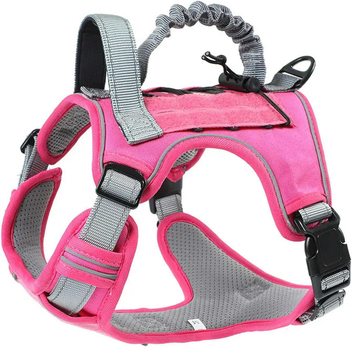 UOSIA Dog Tactical Vest Harness Military Dog Harness with Hook & Loop Panels and Handle No-Pull Service Dog Vest Adjustable Dog Harness and Pet Hand Holding Rope image number 2