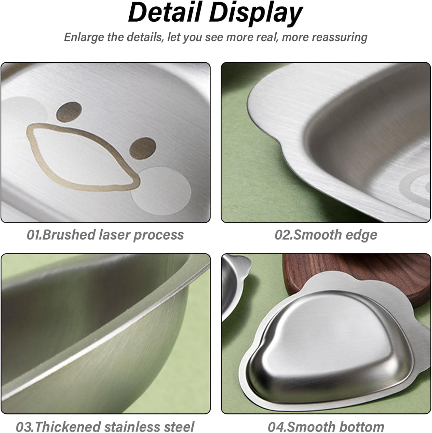 Whyzsjnclg Stainless Steel Duck-Shaped Plates for Kids, Playful & Functional, 7X6 Inch, 3Cm Thick, Microwave & Dishwasher Safe, Hand Wash Only image number 1