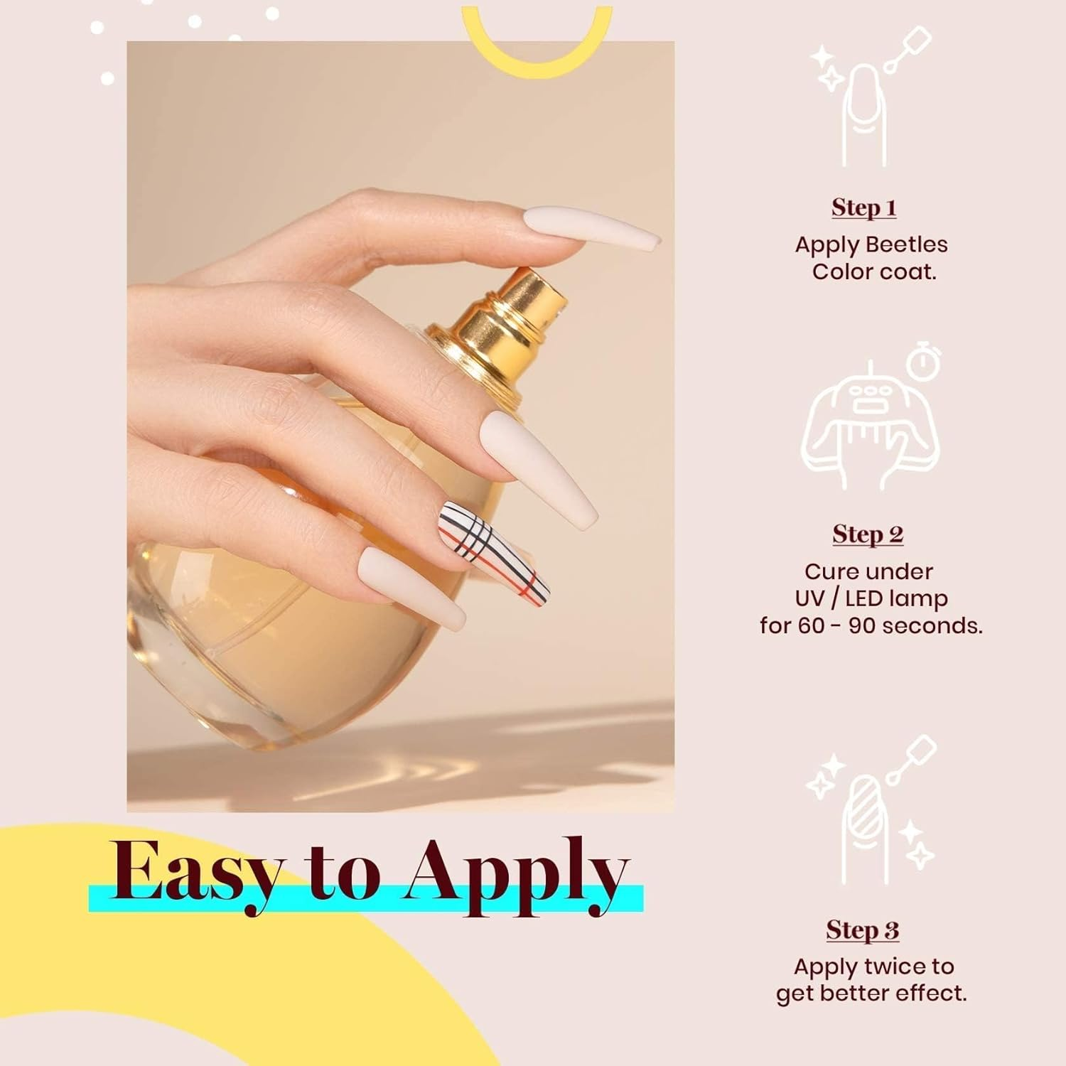 Beetles Gel Polish Gel Nail Polish, 1Pcs 15Ml Stone Beige Brown Color Gel Polish Soak off Gel Polish Uv LED Lamp Cured Nail Art Manicure Salon DIY Design Decoration at Home Women