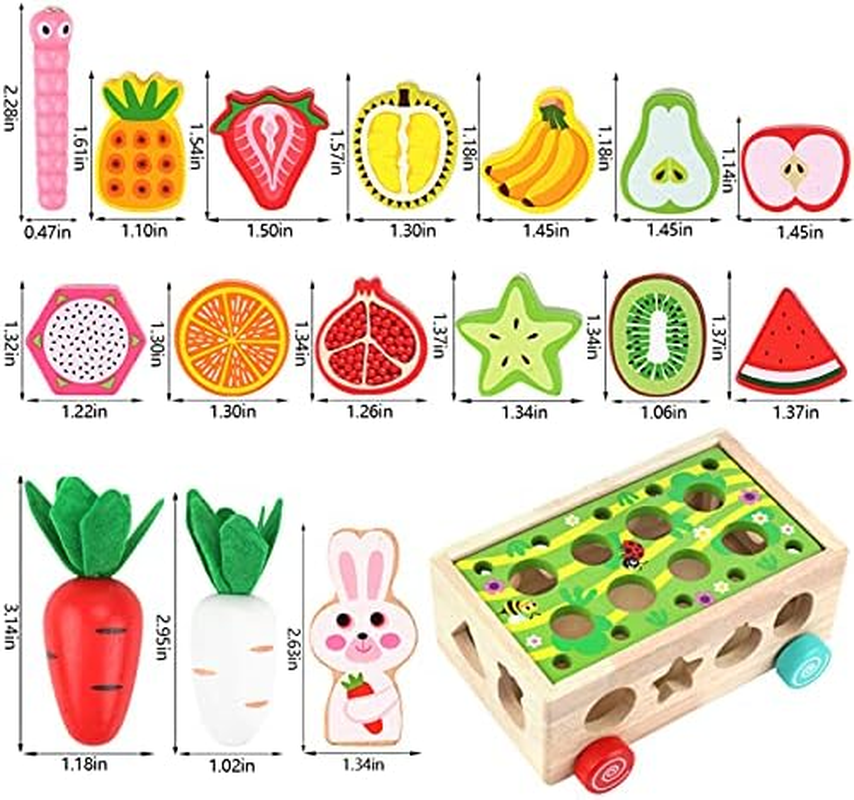 Toddlers Montessori Wooden Educational Toys for Baby Boys Girls Age 2 3 4 Year Old, Shape Sorting Toys Gifts for Kids 2-4, Wood Preschool Learning Fine Motor Skills Game image number 2