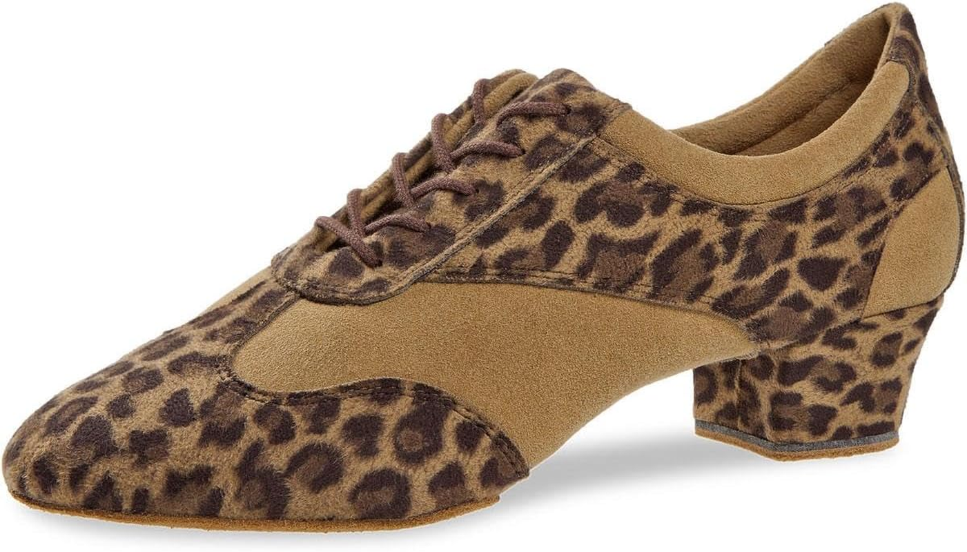 Diamant Women'S Trainer Shoes 188-234-609 - Microfibre Leopard - 3.7 Cm Block Heel - Split Variospin Sole - Normal Width - Made in Germany image number 2