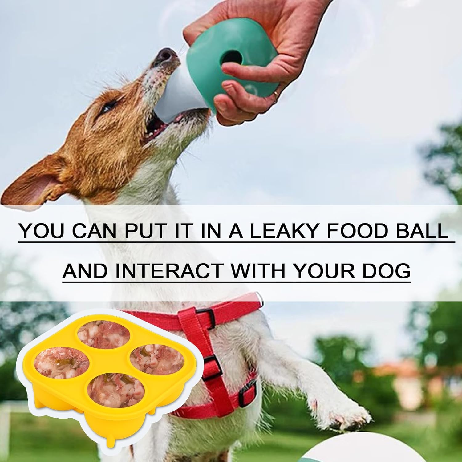 Yeebeny Dog Treat Molds for Freezer - Yellow Snack Tray for Small Dogs, Freeze Refill Treats, Easy to Clean Silicone Mold image number 5