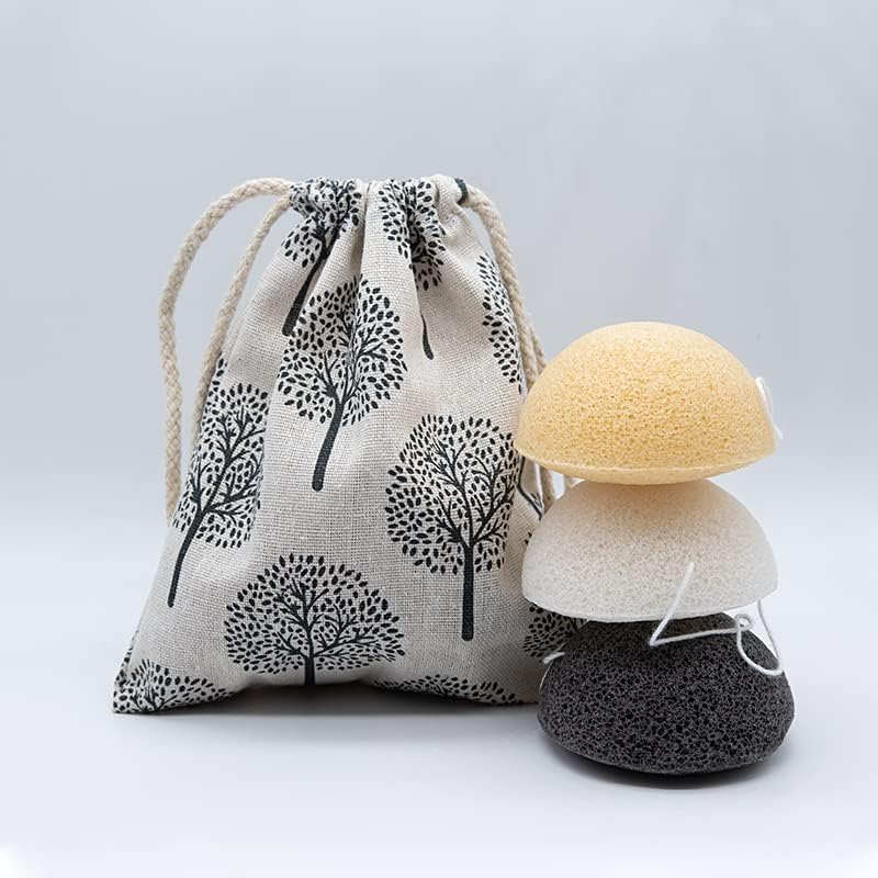 Bath Brush Konjac Bath Sponge for and Body Cleansing Bath Body Brush (Size : 3PCS-PYB)