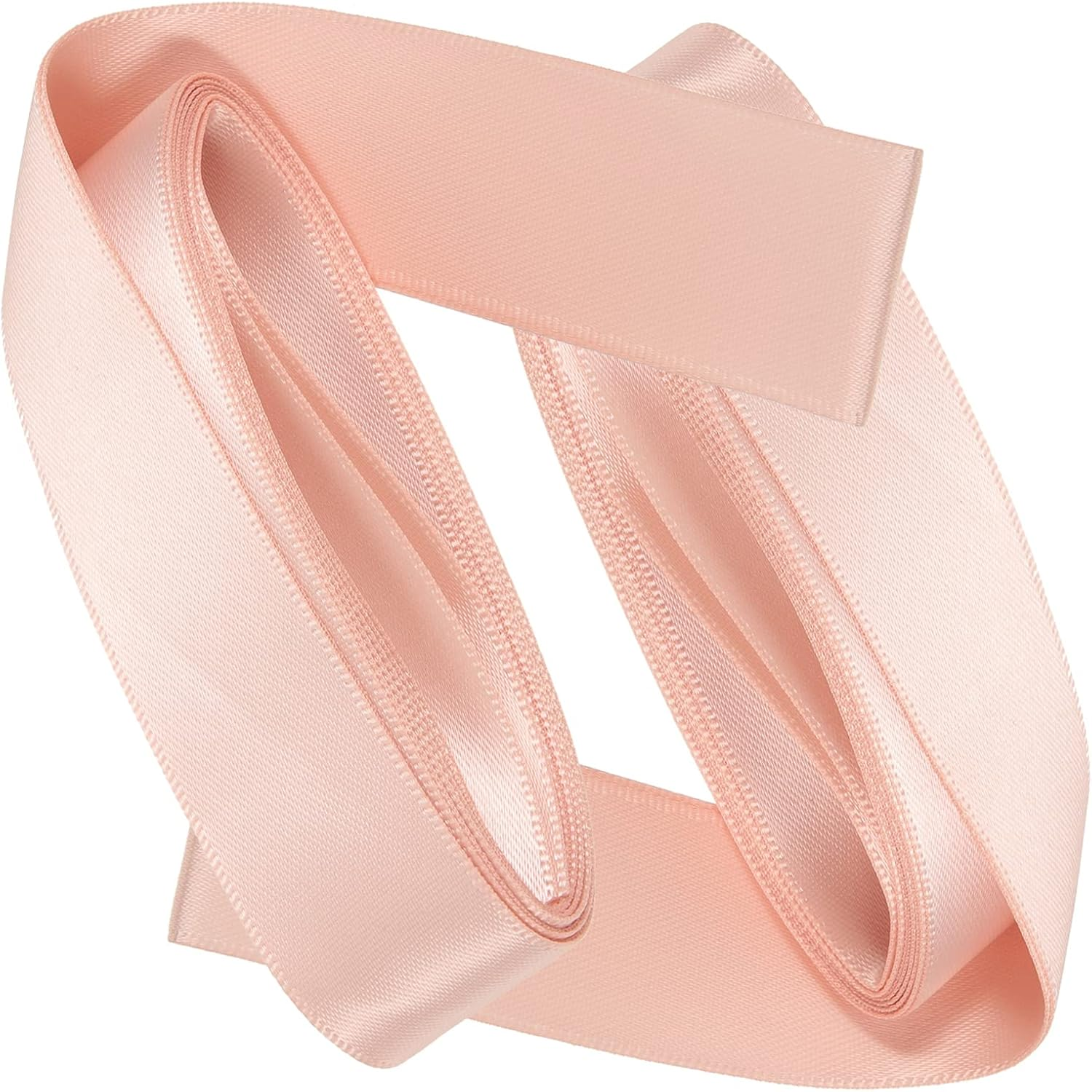 2Pcs Pointe Shoe Ribbons for Ballet Satin Dance Shoe Straps in Ballet Pink Wide Ribbons for Performance and Rehearsals image number 2