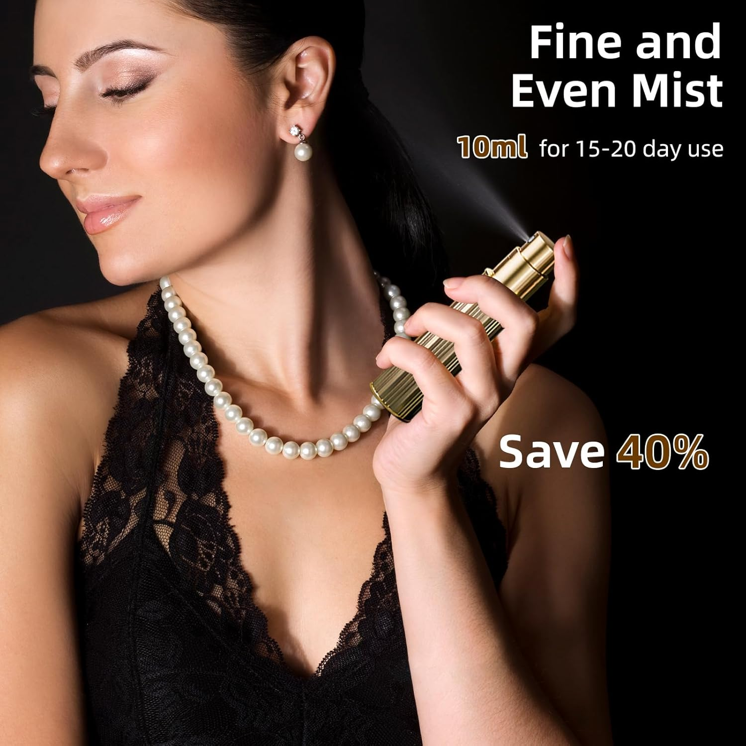 2 Pcs 10ML Perfume Atomiser Travel Bottle, Mini Perfume Spray Bottle Refillable, Leak-Proof, Fine Mist, Portable Travel Accessories for Women& Men Handbag Pocket Luggage, Gold & Green - Gold  Green image number 6