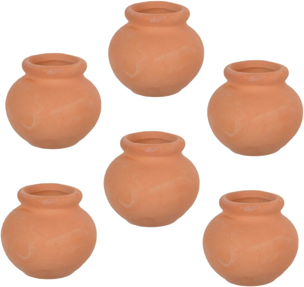 Milisten 6Pcs Small Plants Holder Pot Holder Terracotta Pots Holders Terracotta Pots Aquarium Pots for Desi Breathable Plant Pots Mini Container Jar Clay Light Brown image number 2