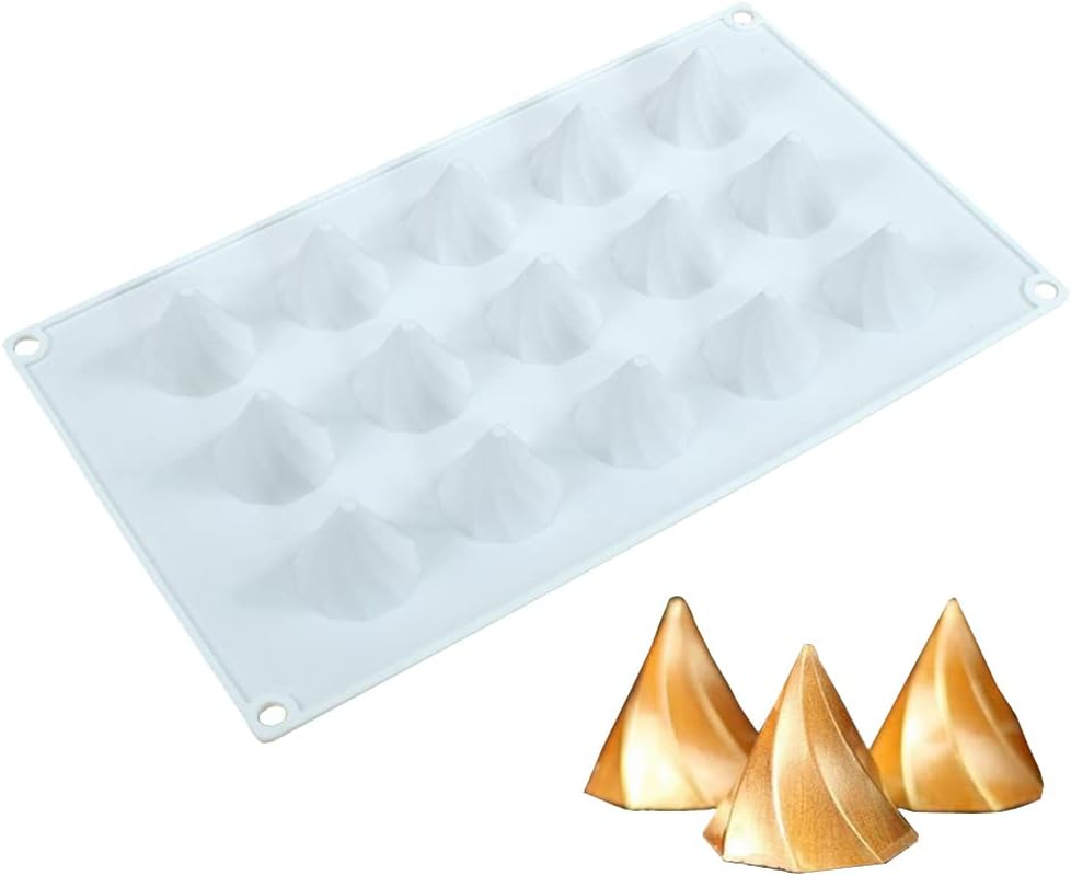 Mostsom Silicone Molds Chocolate & Cookie Molds - Perfect for Chocolate Covered Oreos, Cupcakes, Candies & Mini Soap Making (Peaks C)