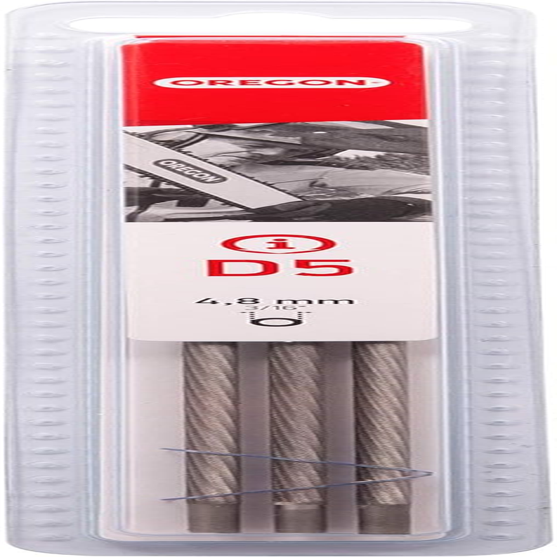 OREGON 3/16-Inch (4.8 Mm) Chainsaw Chain Sharpening round Files to Sharpen .325-Inch Saw Chains, 3 Pack (Q70508C) image number 1
