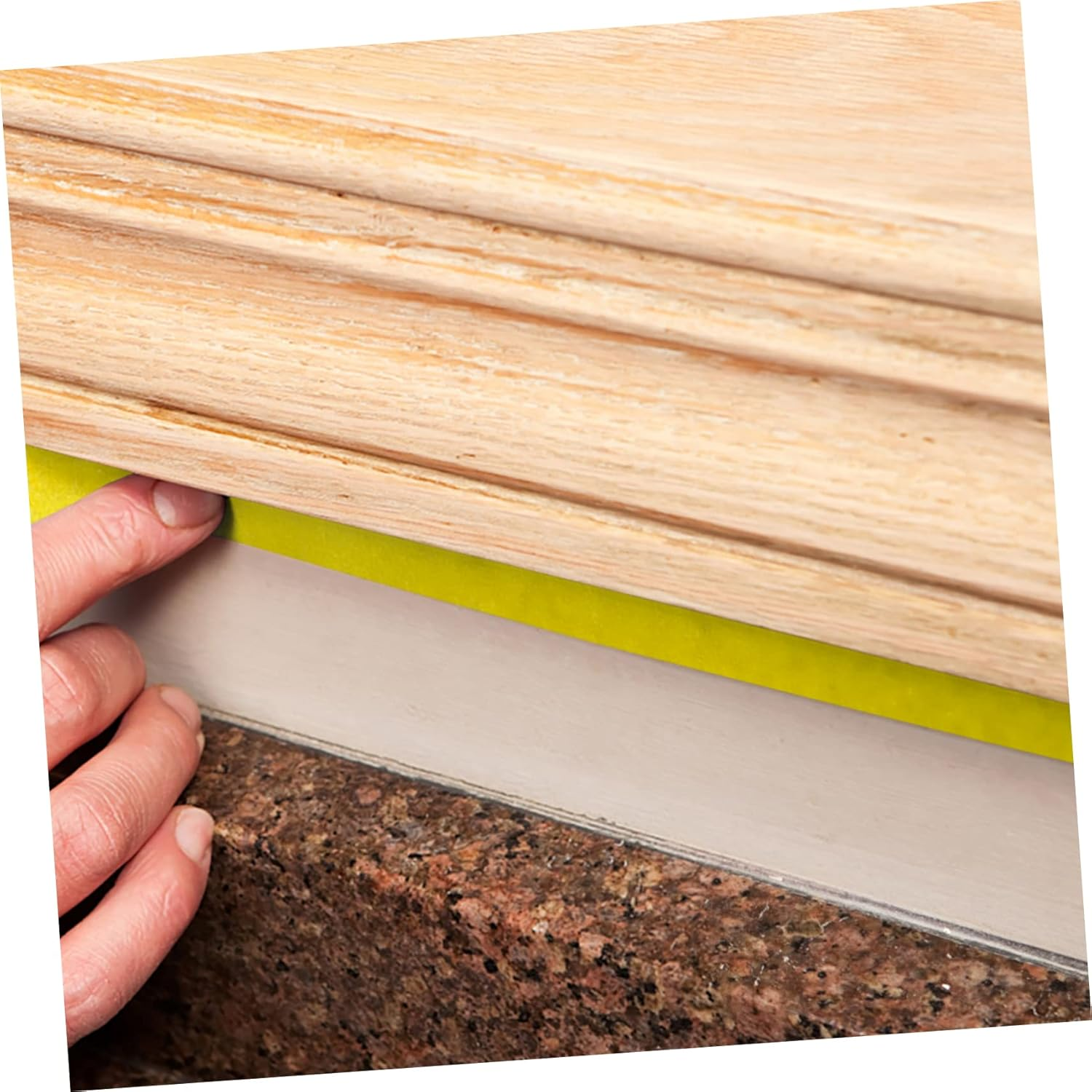 Yardenfun 5Rolls Adhesive Masking Tape for Furniture Painter Easy Tear Art Supplies Self-Adhesive Tapes in Yellow