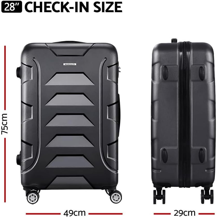28" 75Cm Luggage Trolley Travel Suitcase Set Hard Case Lightweight Strap Travel Bag image number 1
