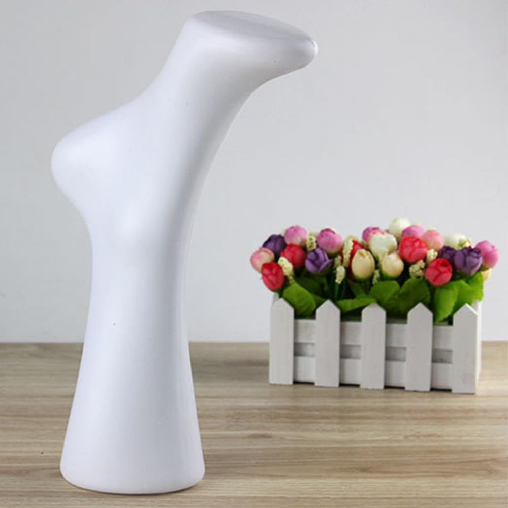 MOTRAIN 2Pcs Women Female Feet Model, Plastic Mannequin Foot Model, Female Foot Socks Display Molds, Short Stocking Mannequin Display Shoes, Display Art Sketch, White image number 3
