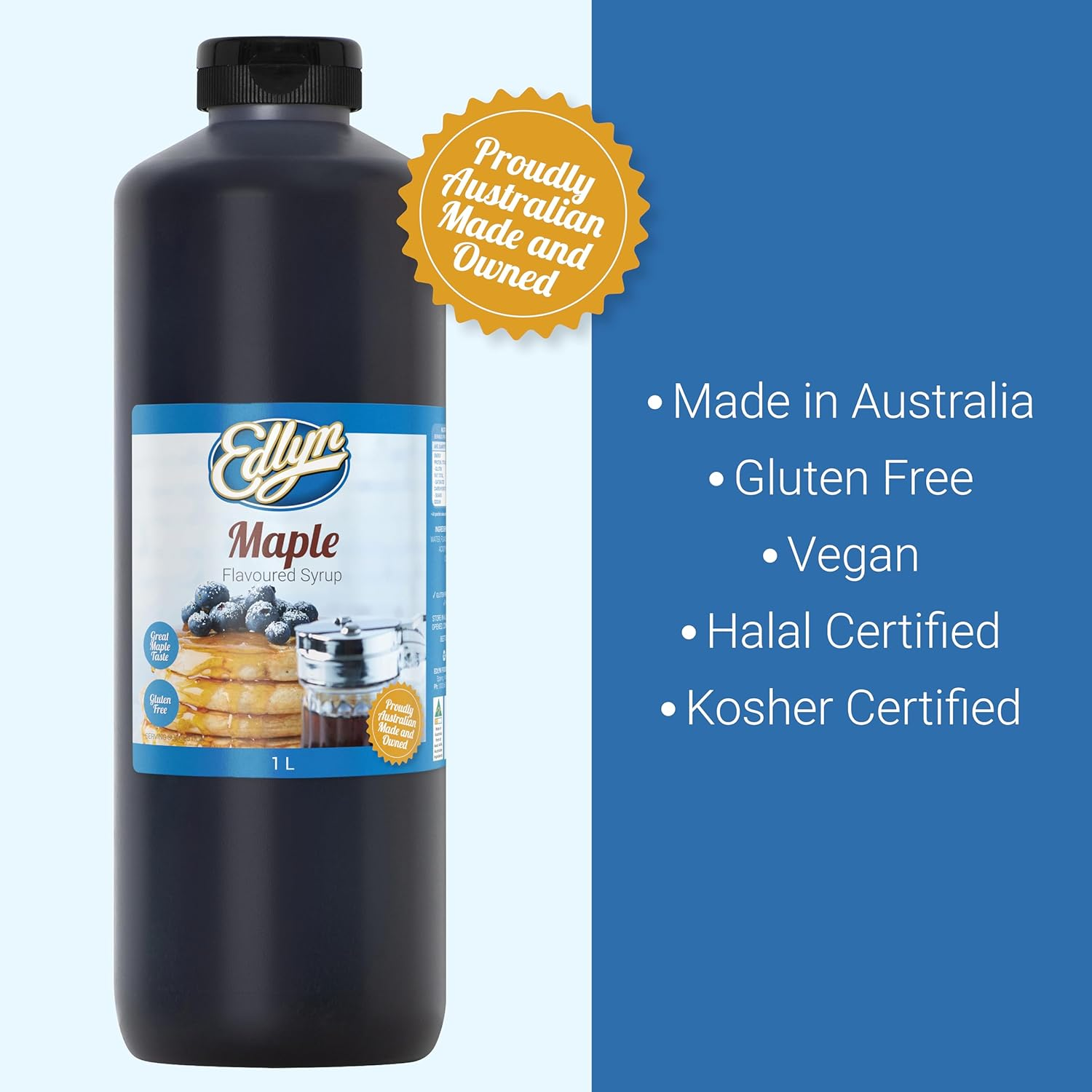 Edlyn Maple Flavoured Syrup 1 Litre