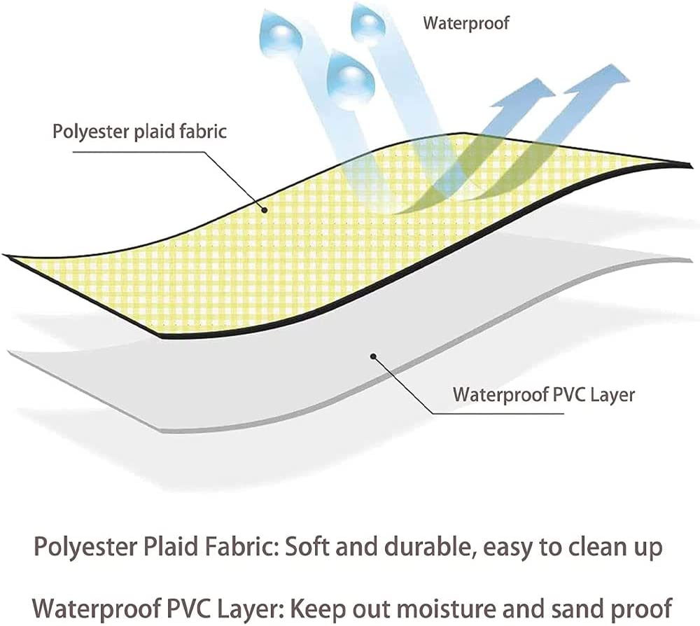 Outdoor & Picnic Blanket Beach Mat Extra Large Sand Proof and Waterproof Portable Beach Mat for Camping Hiking Festivals,145 * 200Cm Foldable and Lightweight (Flamingo) image number 5