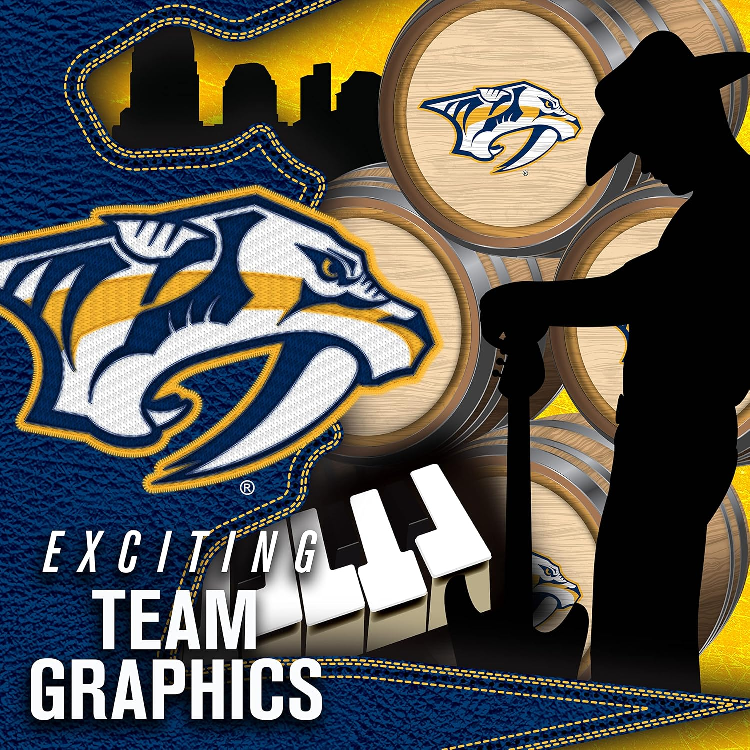 NHL Franklin Sports League Logo Nashville Predators Mini Goalie Mask image number 4