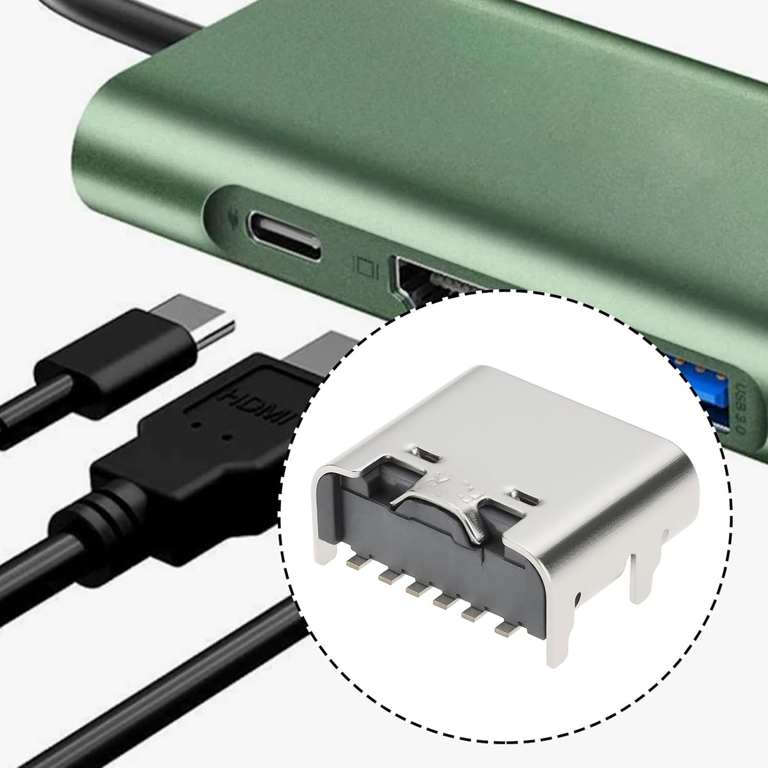 OTOTEC 10Pcs USB4125 SMD USB-C Socket 3A Welding Charging Port Equipment Suitable for Player Digital Camera image number 3