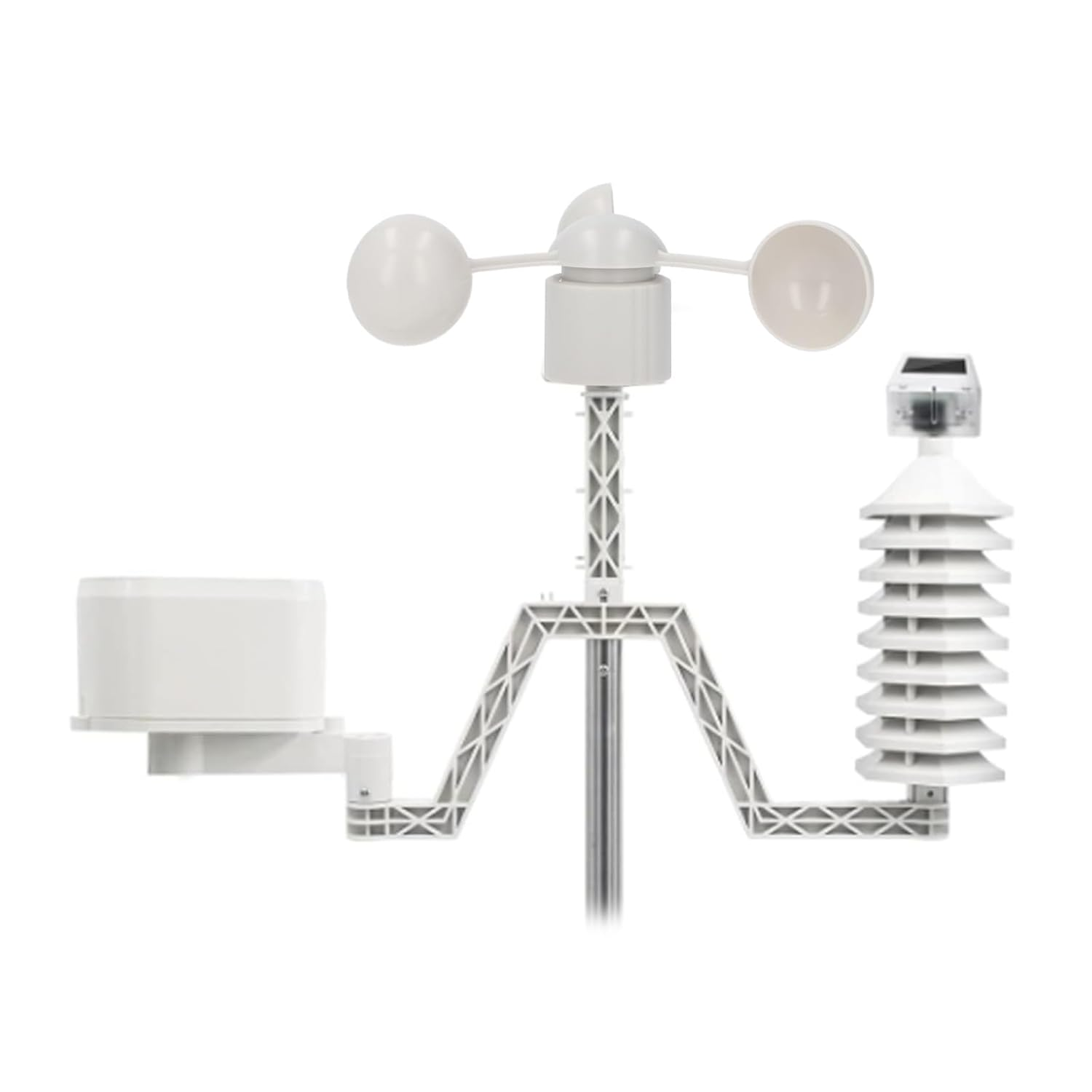 Weather Meter Kit, Wind Vane Cup Anemometer, Anemometer Cup Speed Measuring Sensor Cup RJ11 Connector 3 Cups Wind Direction Gauge for Weather Meter image number 4