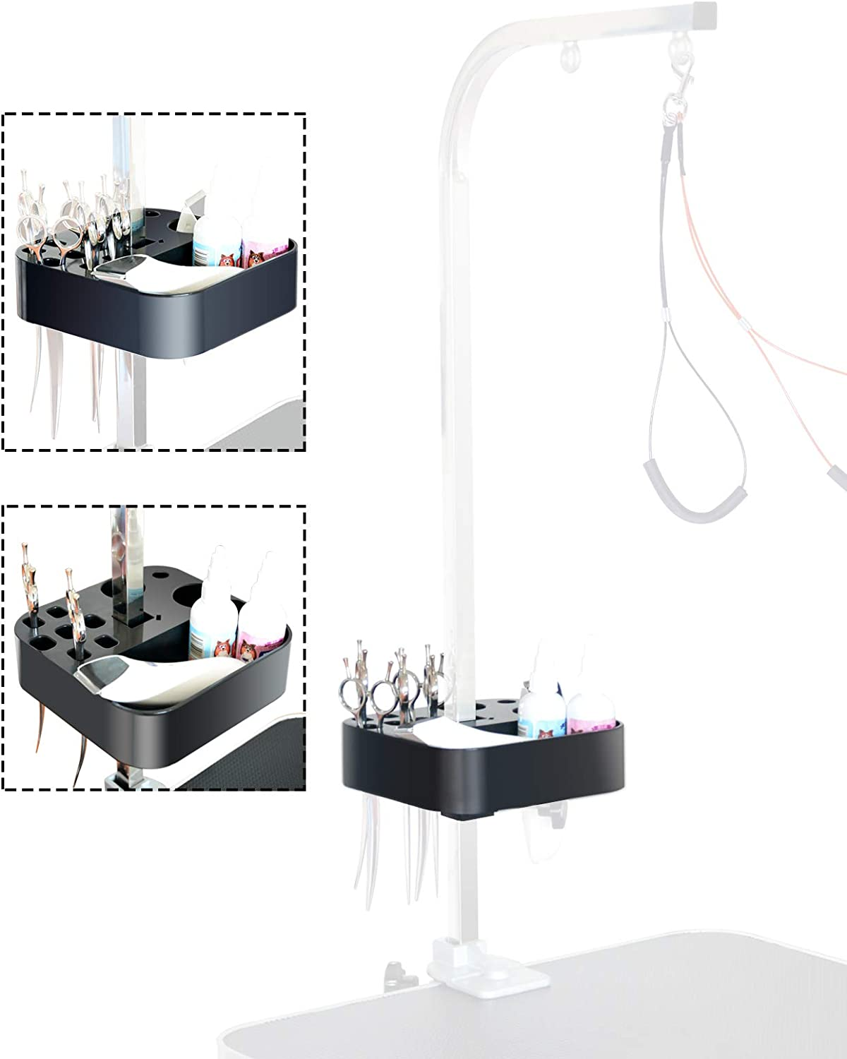 SHELANDY Portable Pet Grooming Tools Holder for Dog Grooming Table and Arm