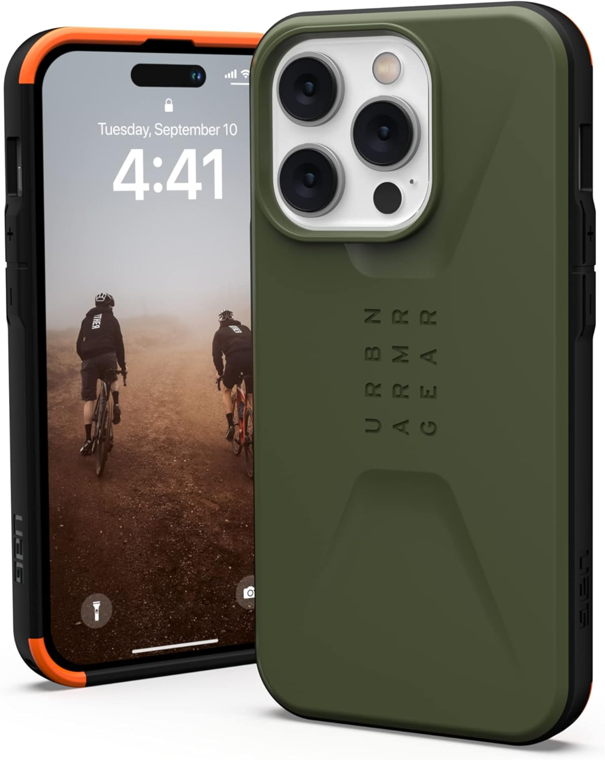 Urban Armor Gear UAG Civilian Case Compatible with Apple Iphone 14 plus [Wireless Charging Compatible Cover, Drop-Resistant Mobile Phone Case, Screen Protector with Raised Edge] Black