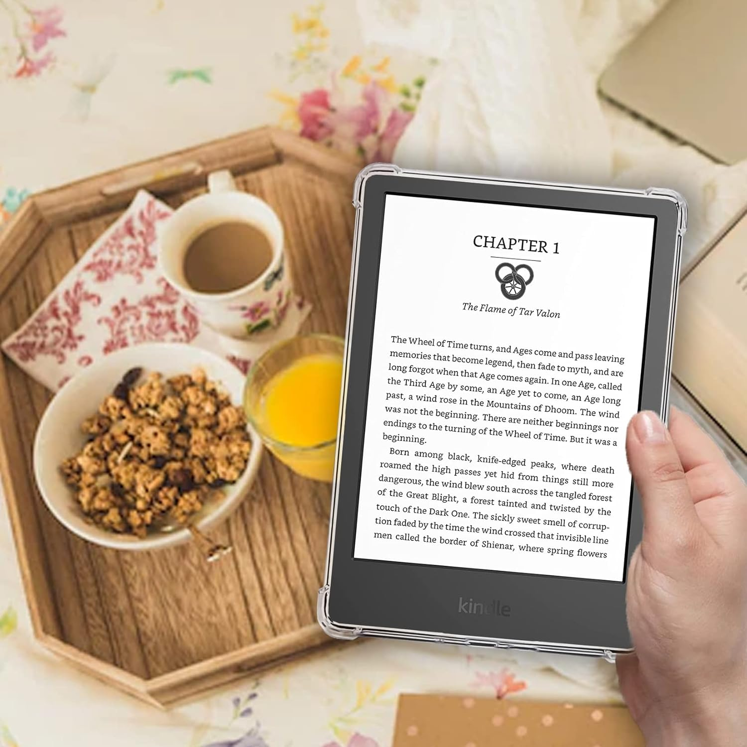 WALNEW Clear Case Cover for Kindle 11Th Gen 2024/2022 (6 Inch, Model: C2V2L3, RS23CV) - Slim Soft TPU Silicone Cover with Enhanced Corners for 6&rdquo; All-New Kindle 2024/2022 (Transparent) image number 4