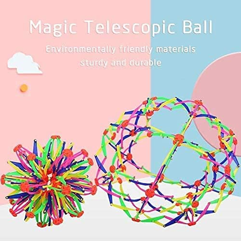 FUHUA Expandable Breathingcolorful Inflatable Ball Expandable Magic Ball , Suitable for Practicing Yoga, Deep Breathing, Toy Ball Relieves Stress and Anxiety Boys and Girls Birthday Toys