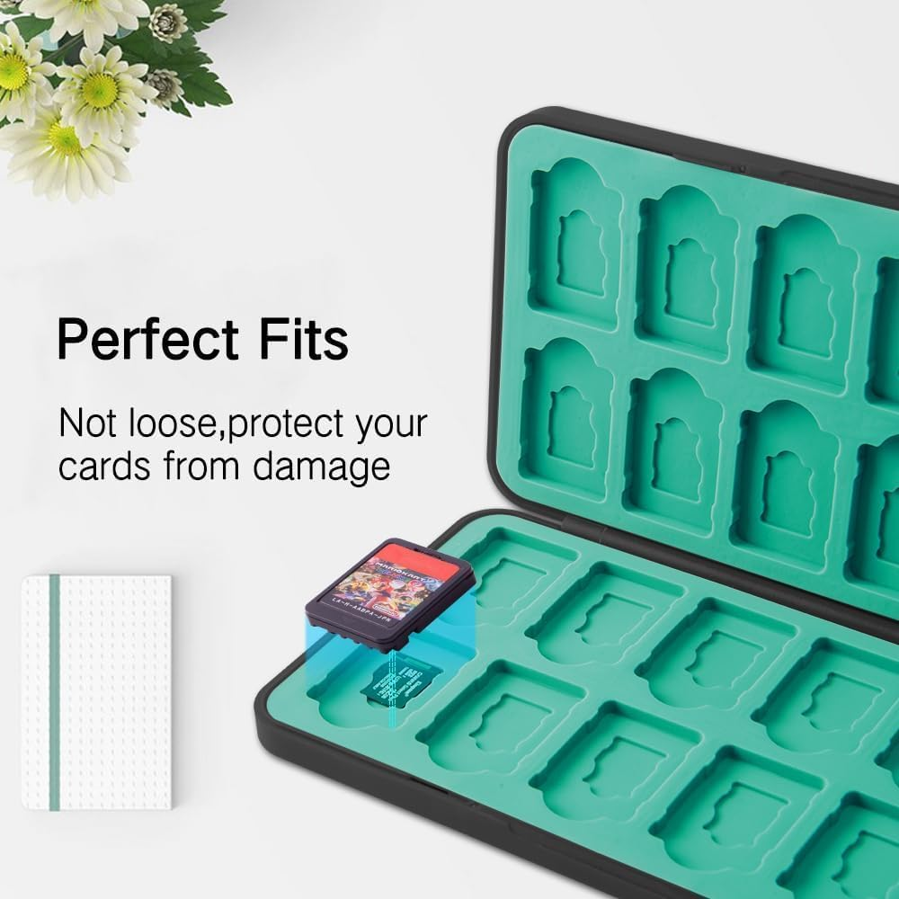 Game Case Compatible with Nintendo Switch/Switch Oled/Switch Lite, Switch Game Holder Cartridge Case with 24 Game & 48 Micro SD Cards Storage for Zelda Fans - Tears of Kingdom