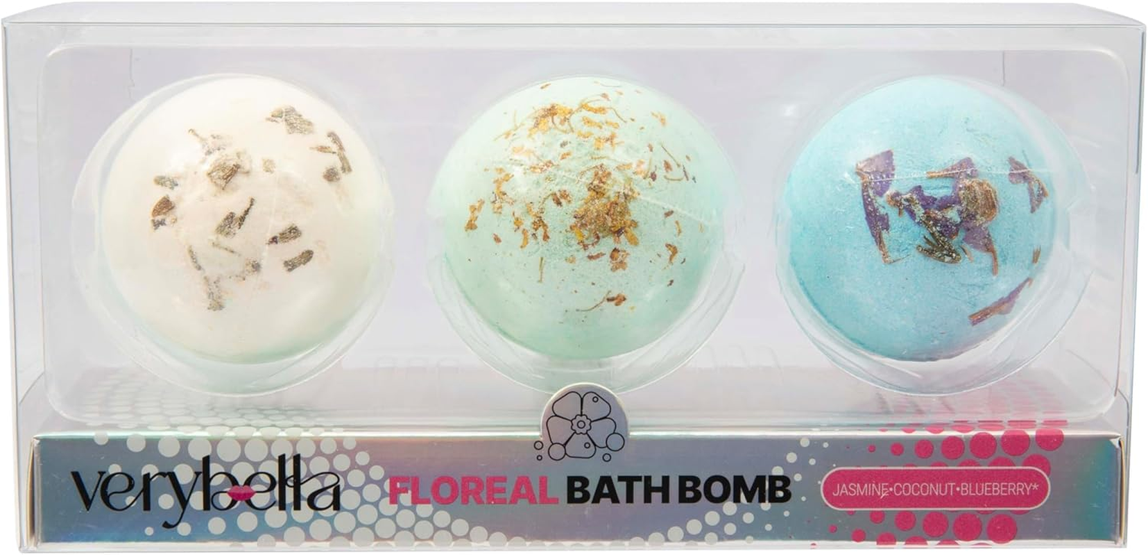 Very Bella Floreal Bath Bombs &ndash; Set of 3 Kids&rsquo; Bath Bombs in Blue, Green & White &ndash; Fizzy, Colourful & Lightly Scented &ndash; Safe for Girls Aged 6+ &ndash; Fun Bath-Time Treats for Relaxing Soaks image number 2