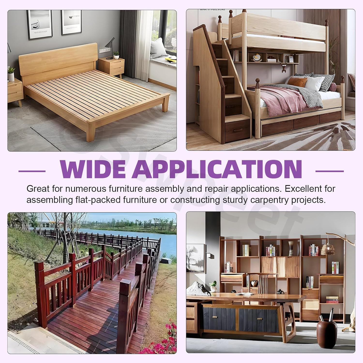 Swpeet 50Pcs M5 X 40Mm Blue-White Zinc Plated Carbon Steel Confirmat Screws Assortment Kit, Hex Socket Drive Countersunk Self-Tapping Furniture Connecting Screw for Assembly and Mounting image number 1